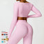 Dámský sexy Crop Top s dlouhým rukávem a čtvercovým výstřihem
