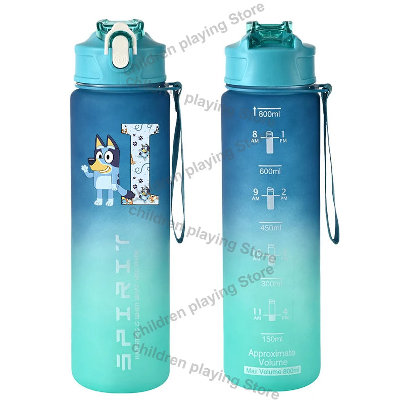Dětská láhev na pití z řady Blueyi (800 ml) s brčkem