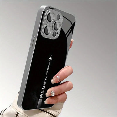 Skleněné pouzdro s motivem leteckých tras pro iPhone