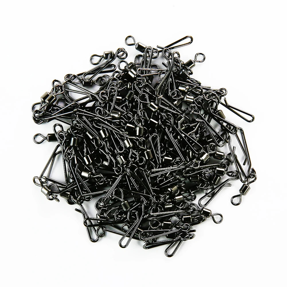 Sada 50 ks obratlíků s karabinkou (Rolling Swivel with Hanging Snap)