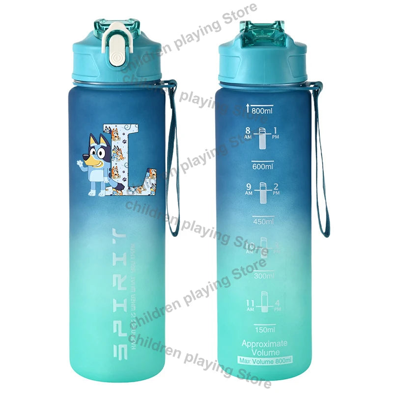 Dětská láhev na pití z řady Blueyi (800 ml) s brčkem